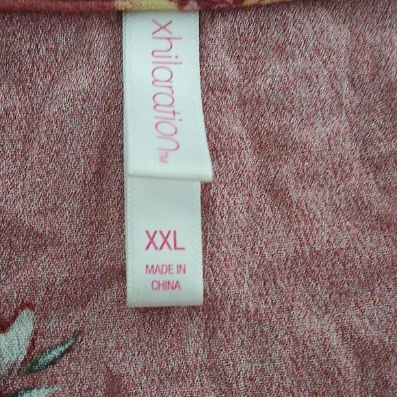 Xhilaration  dusty mauve  floral print faux wrap mini dress Sz XXL EUC - Picture 8 of 8